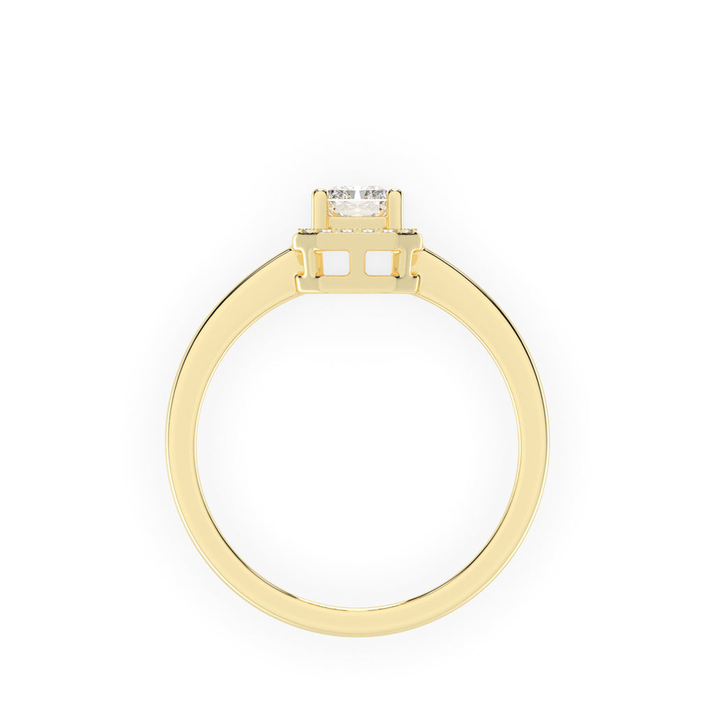 Solance Channel Set Solitaire Lab Diamond Ring