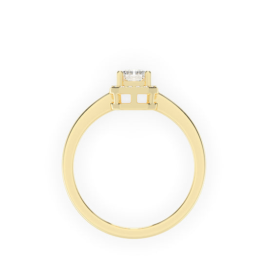 Solance Channel Set Solitaire Lab Diamond Ring