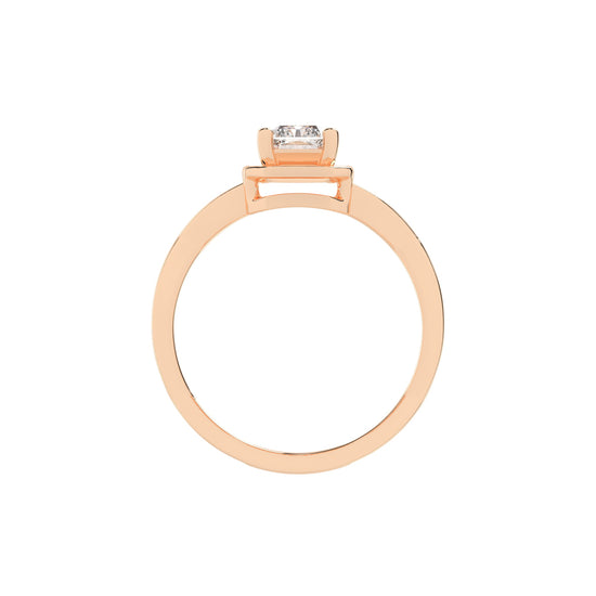 Soltrista criss  cross radiant cut solitaire lab diamond ring