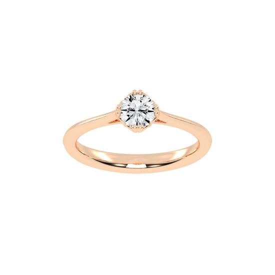 Lumisol Double Prong Round Cut Solitaire Lab Diamond Ring