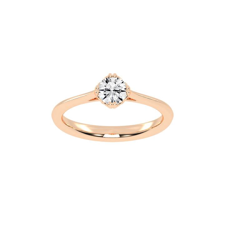 Lumisol Double Prong Round Cut Solitaire Lab Diamond Ring