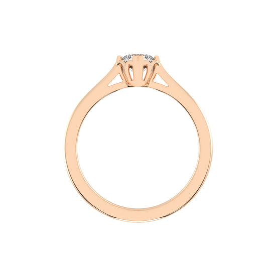 Lumisol Double Prong Round Cut Solitaire Lab Diamond Ring