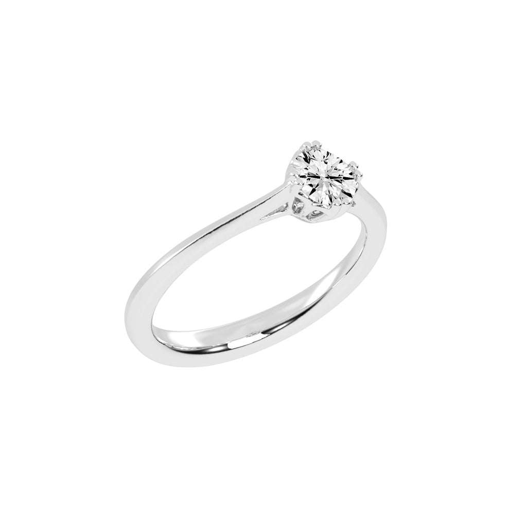 Lumisol Double Prong Round Cut Solitaire Lab Diamond Ring
