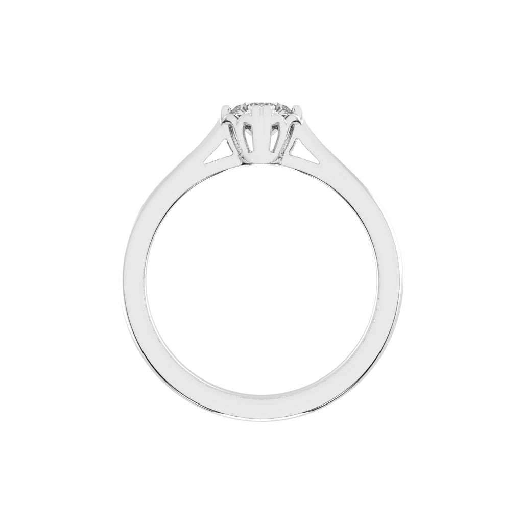 Lumisol Double Prong Round Cut Solitaire Lab Diamond Ring