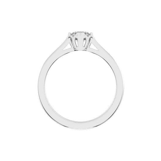 Lumisol Double Prong Round Cut Solitaire Lab Diamond Ring