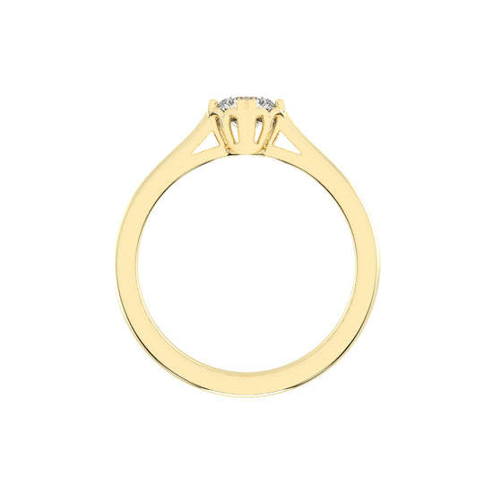Lumisol Double Prong Round Cut Solitaire Lab Diamond Ring