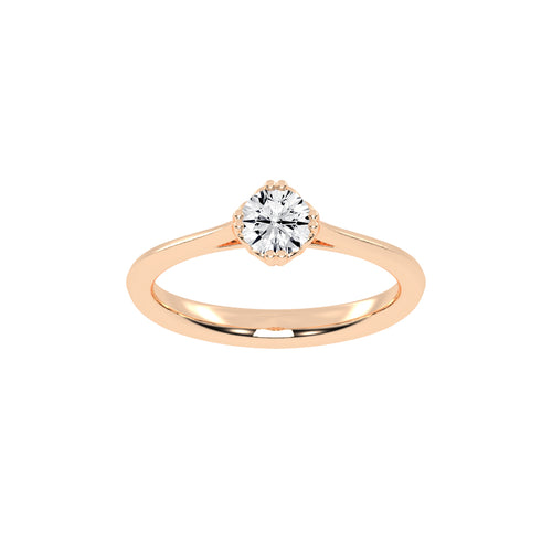 Lumisol Double Prong Round Cut Solitaire Lab Diamond Ring