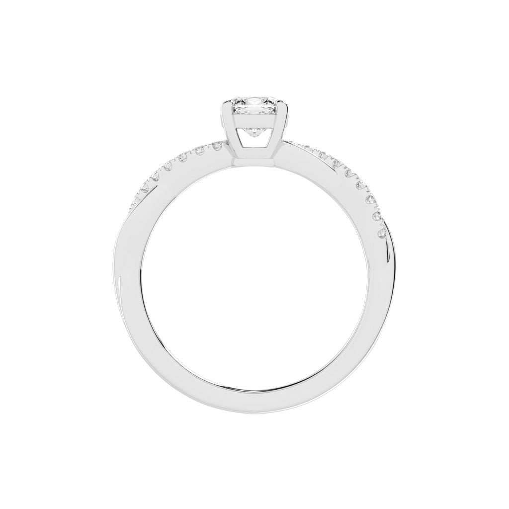 Luxida braided cushion cut lab diamond ring