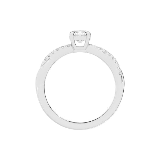 Luxida braided cushion cut lab diamond ring