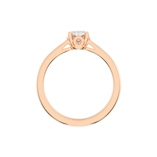 Valenique cathedral oval cut solitaire lab diamond ring