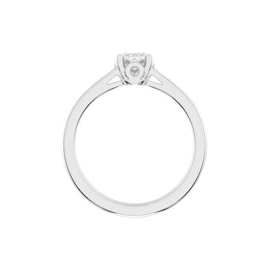 Valenique cathedral oval cut solitaire lab diamond ring