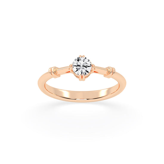 Glisanra single stone round cut solitaire lab diamond ring