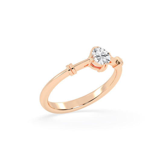 Glisanra single stone round cut solitaire lab diamond ring