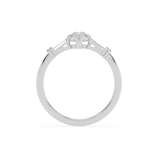 Glisanra single stone round cut solitaire lab diamond ring