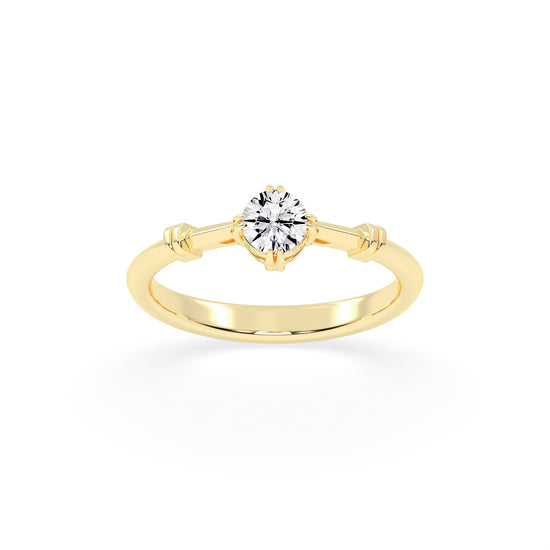Glisanra single stone round cut solitaire lab diamond ring