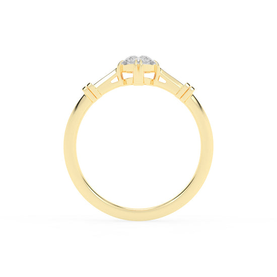 Glisanra single stone round cut solitaire lab diamond ring