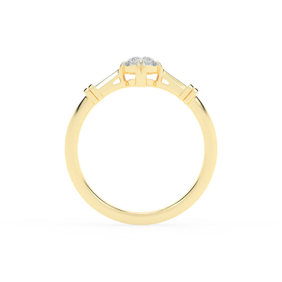Glisanra single stone round cut solitaire lab diamond ring