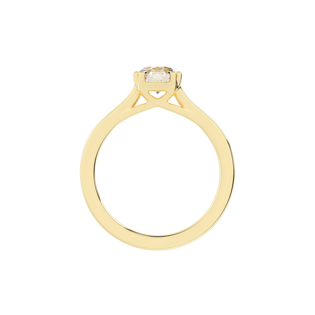 Solvaire Double prong round cut solitaire lab diamond ring