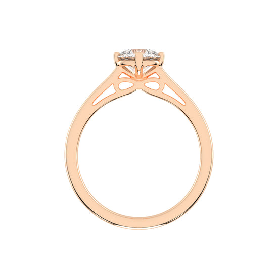 Soltrissa four prong round cut solitaire lab diamond ring