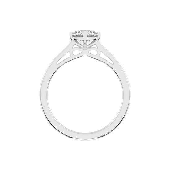Soltrissa four prong round cut solitaire lab diamond ring