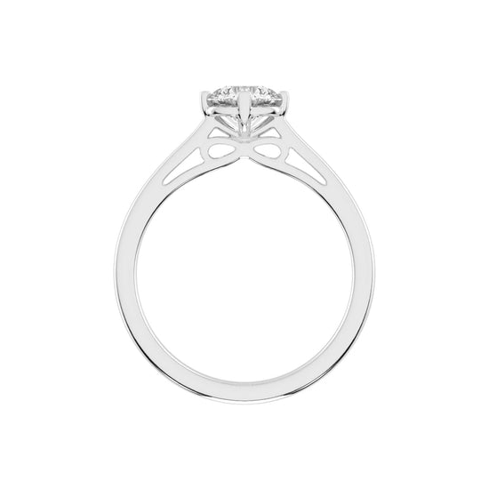 Soltrissa four prong round cut solitaire lab diamond ring
