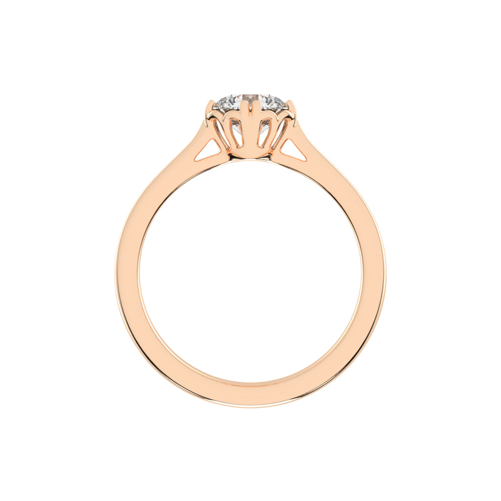 Solrelis double prong solitaire lab diamond ring