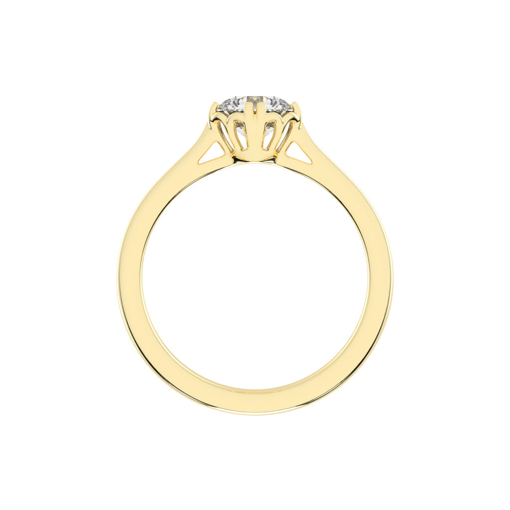 Solrelis double prong solitaire lab diamond ring
