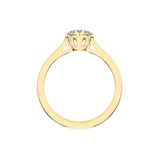 Solrelis double prong solitaire lab diamond ring