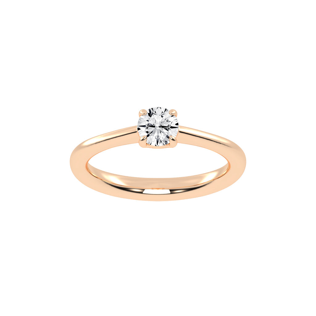 Diamoraire round cut solitaire lab diamond ring