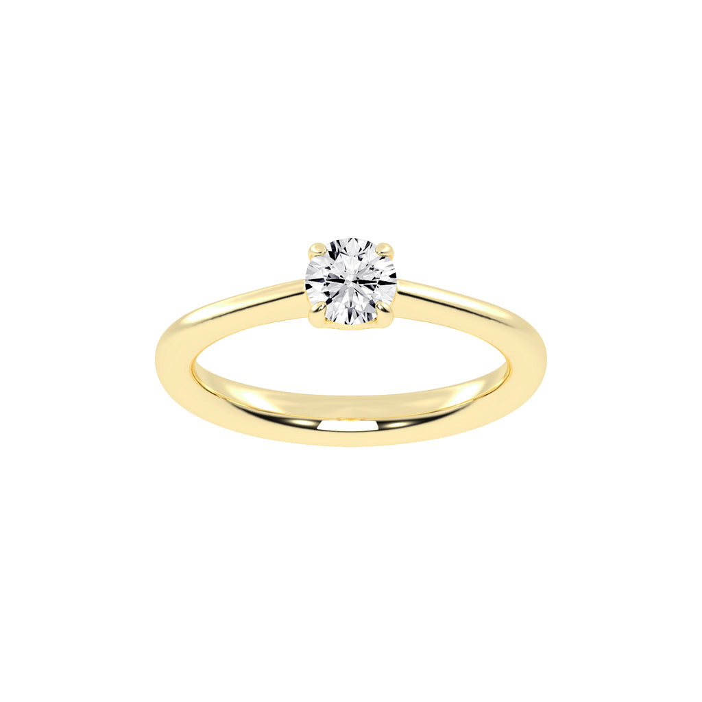 Diamoraire round cut solitaire lab diamond ring