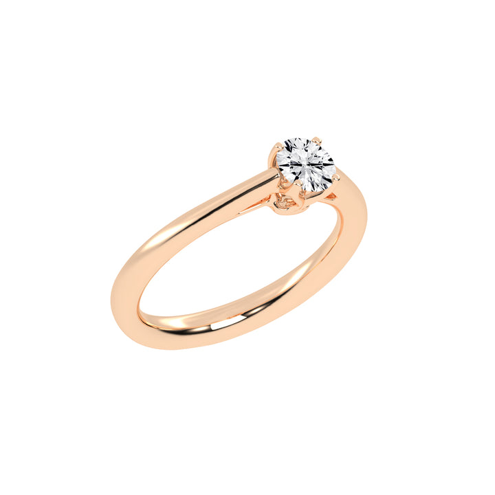 Solteira round prong solitaire lab diamond ring