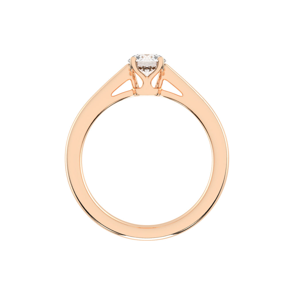 Solteira round prong solitaire lab diamond ring