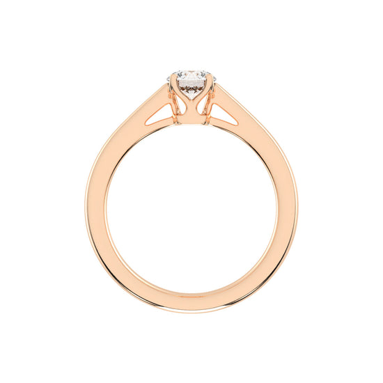Solteira round prong solitaire lab diamond ring