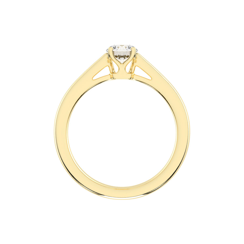 Solteira round prong solitaire lab diamond ring