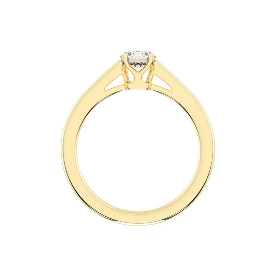 Solteira round prong solitaire lab diamond ring