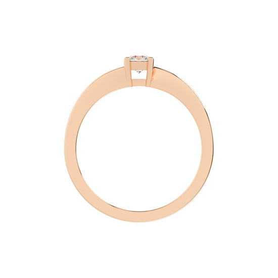 Solietta basket shape round cut solitaire lab diamond ring