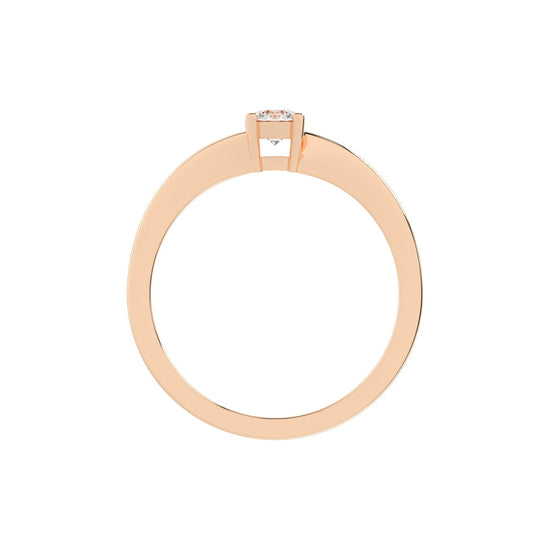 Solietta basket shape round cut solitaire lab diamond ring