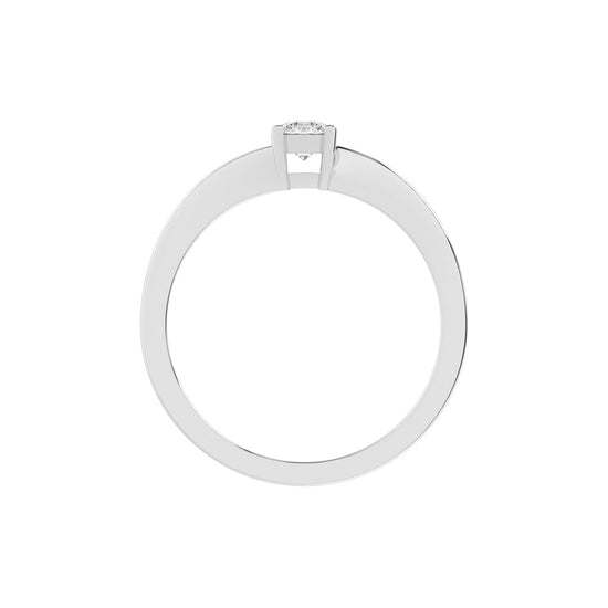 Solietta basket shape round cut solitaire lab diamond ring