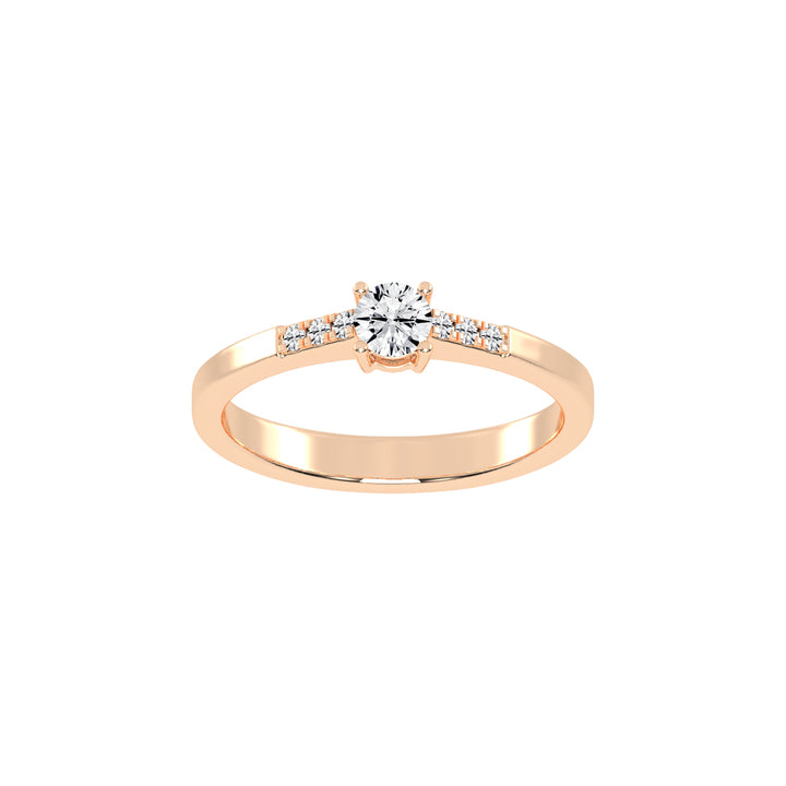 Deliriva surface prong round cut delicate lab diamond ring