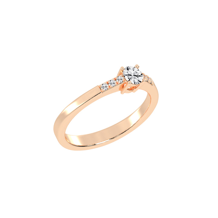 Deliriva surface prong round cut delicate lab diamond ring