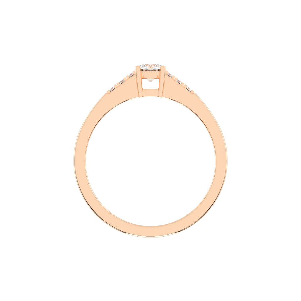 Deliriva surface prong round cut delicate lab diamond ring