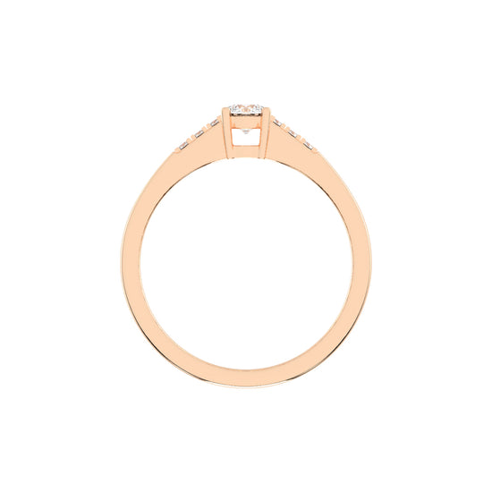 Deliriva surface prong round cut delicate lab diamond ring