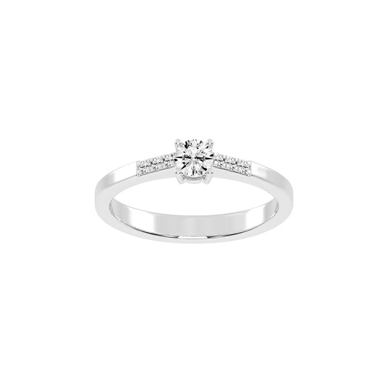 Deliriva surface prong round cut delicate lab diamond ring