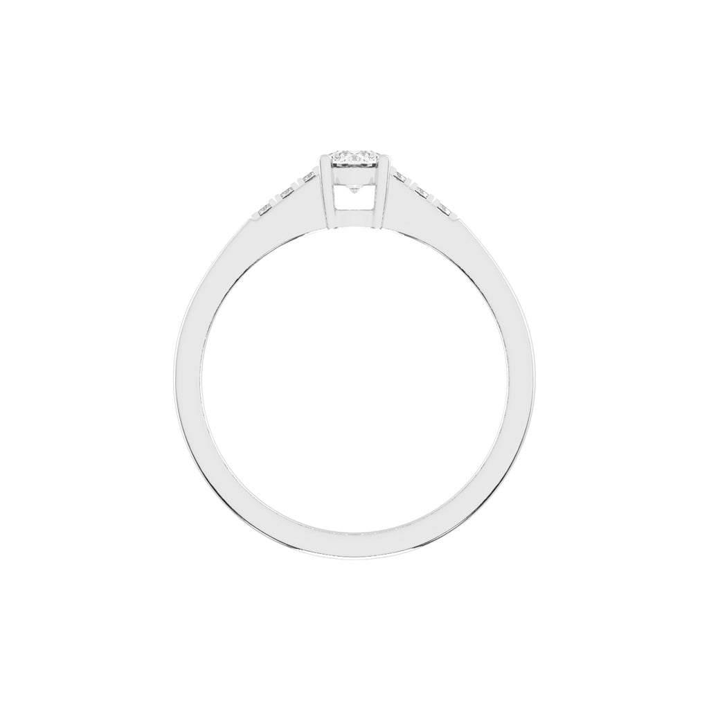 Deliriva surface prong round cut delicate lab diamond ring