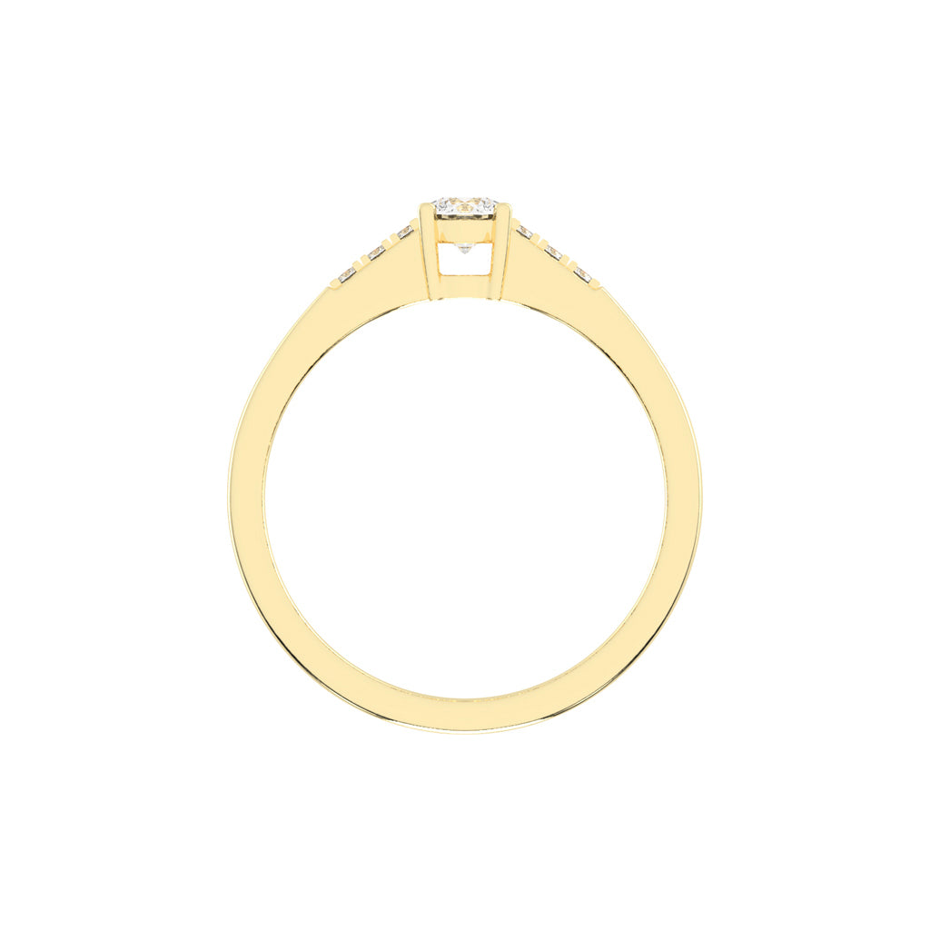 Deliriva surface prong round cut delicate lab diamond ring