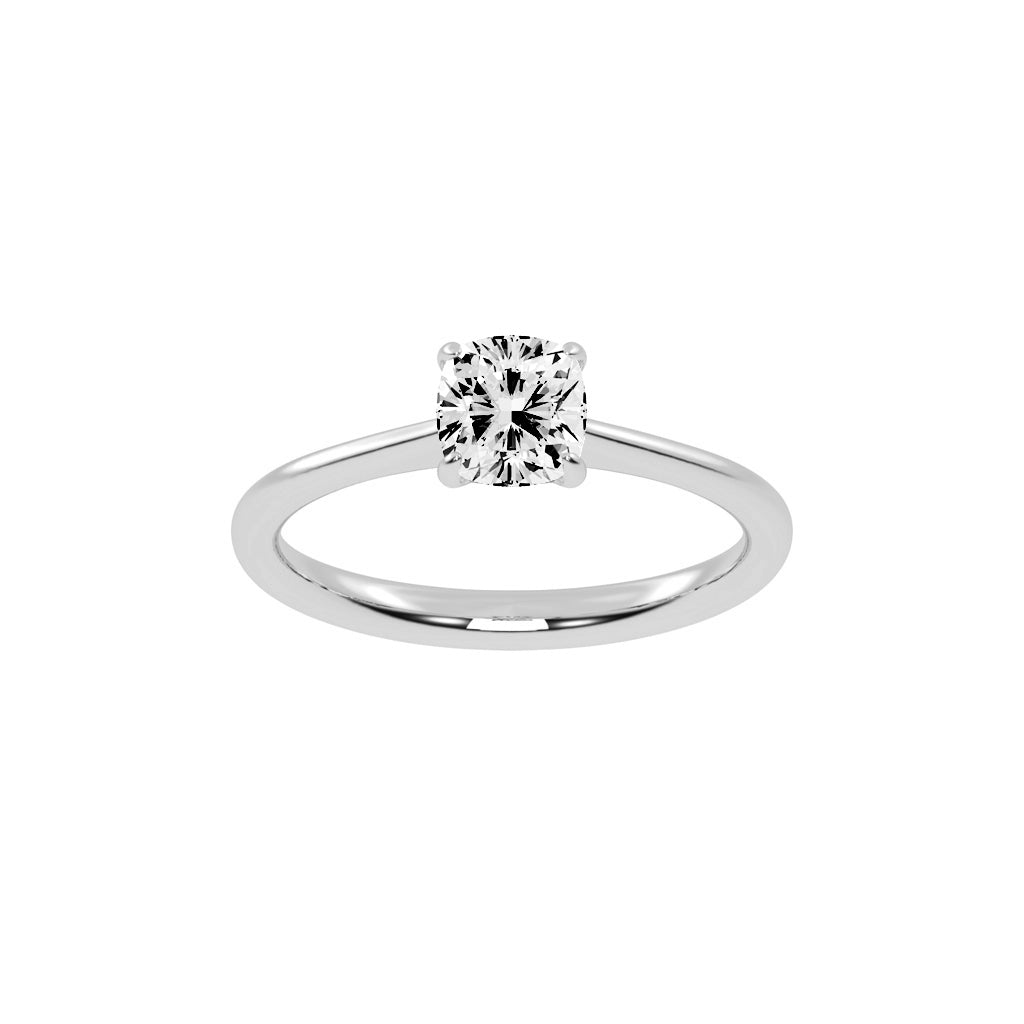 Solivante 1ct Cushion cut solitaire lab diamond ring