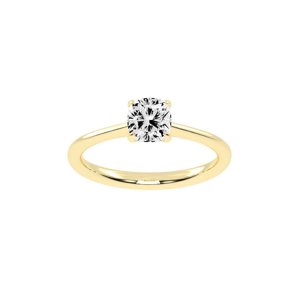 Solivante 1ct Cushion cut solitaire lab diamond ring