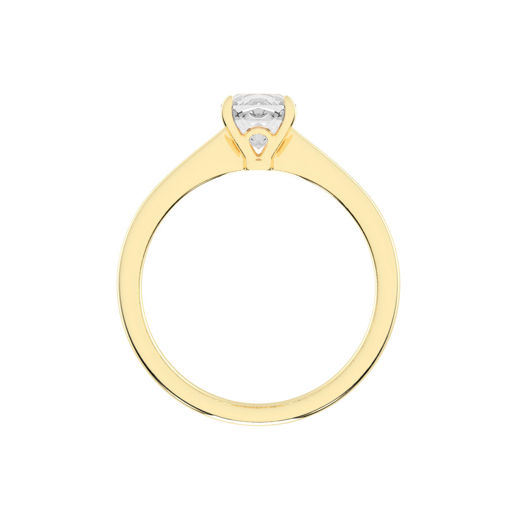 Solivante 1ct Cushion cut solitaire lab diamond ring