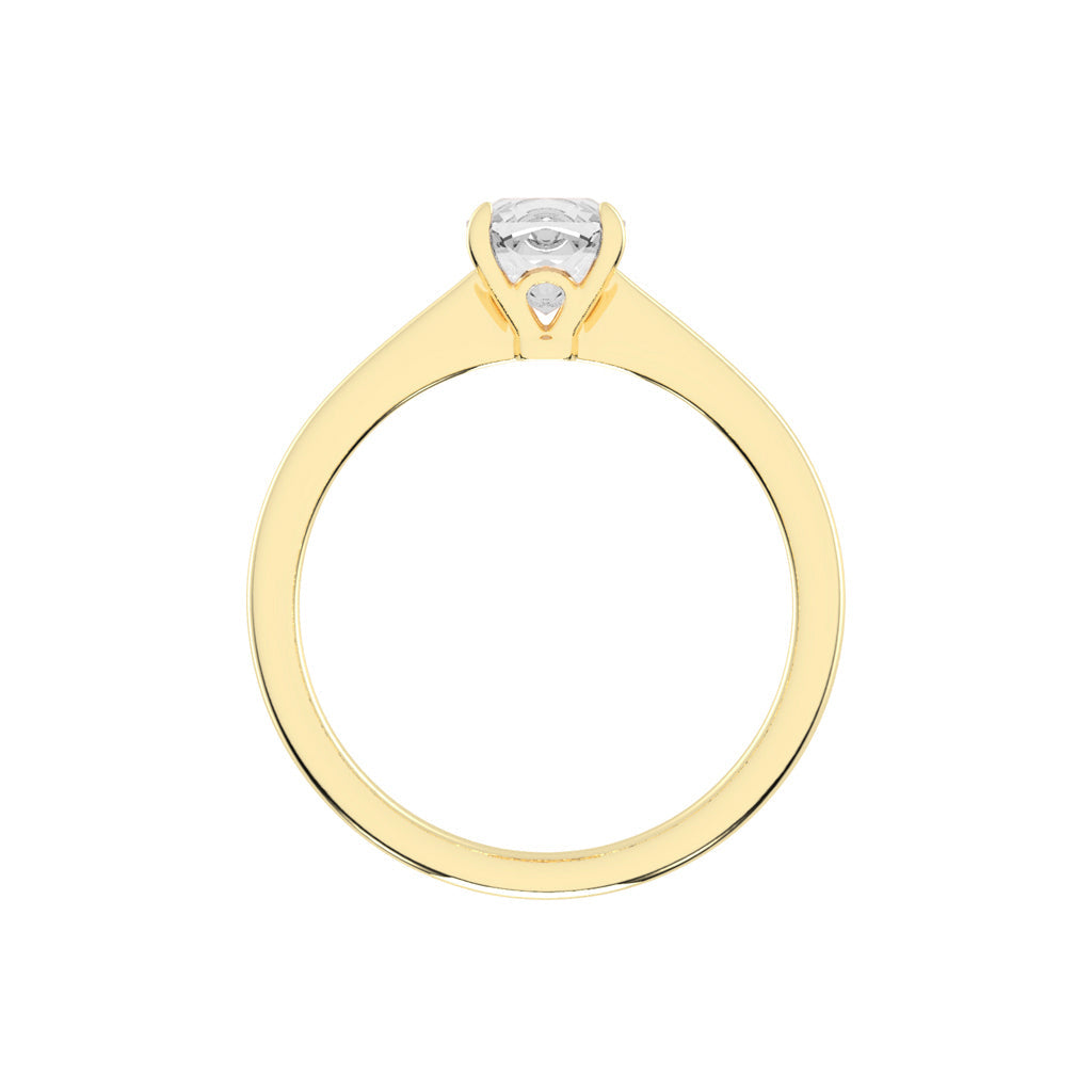 Solivante 1ct Cushion cut solitaire lab diamond ring