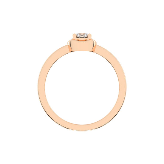 Delurea straight round cut delicate lab diamond ring